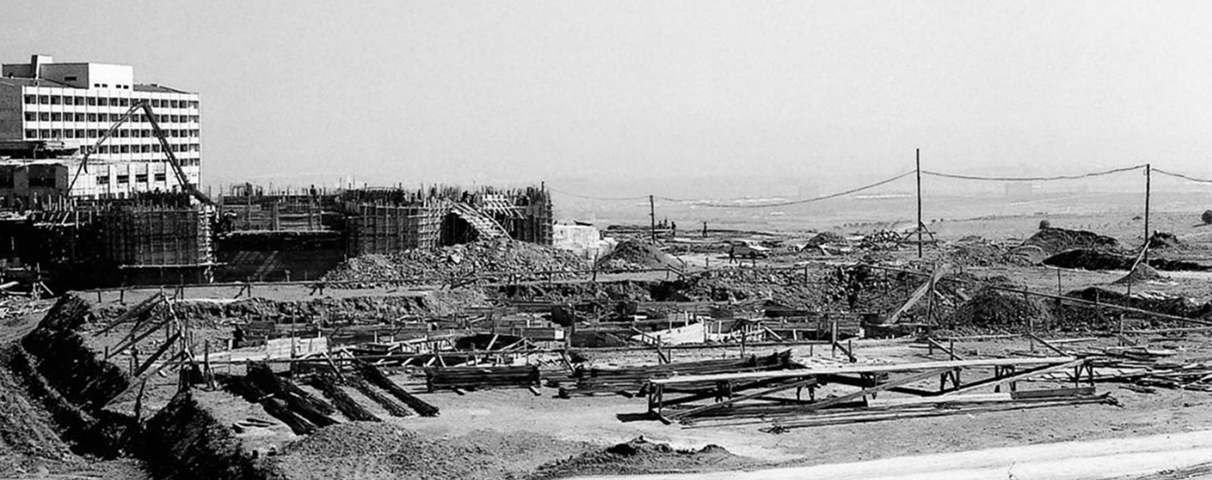 Construction at Bilkent University in the 1980s